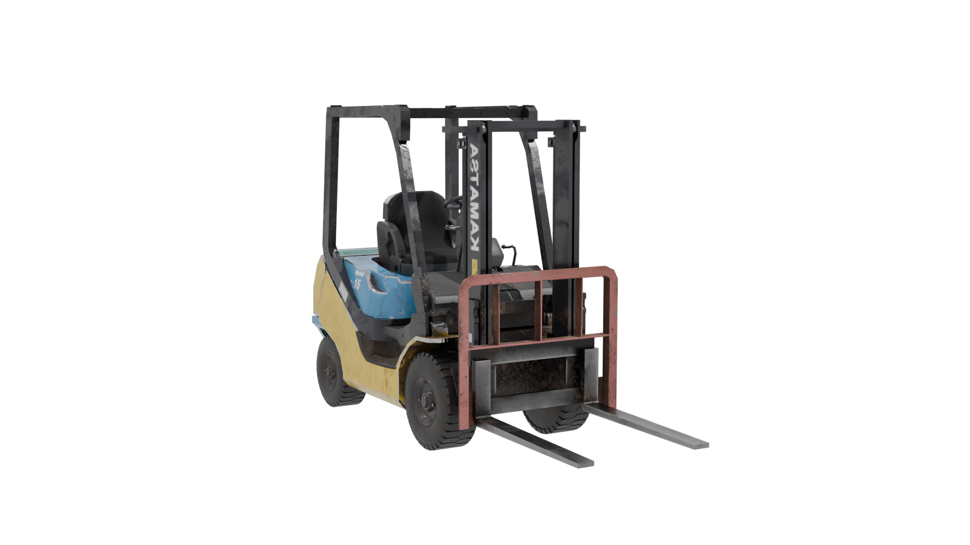 Industrial Forklift 3D Model - Professional 3D Model Render 10