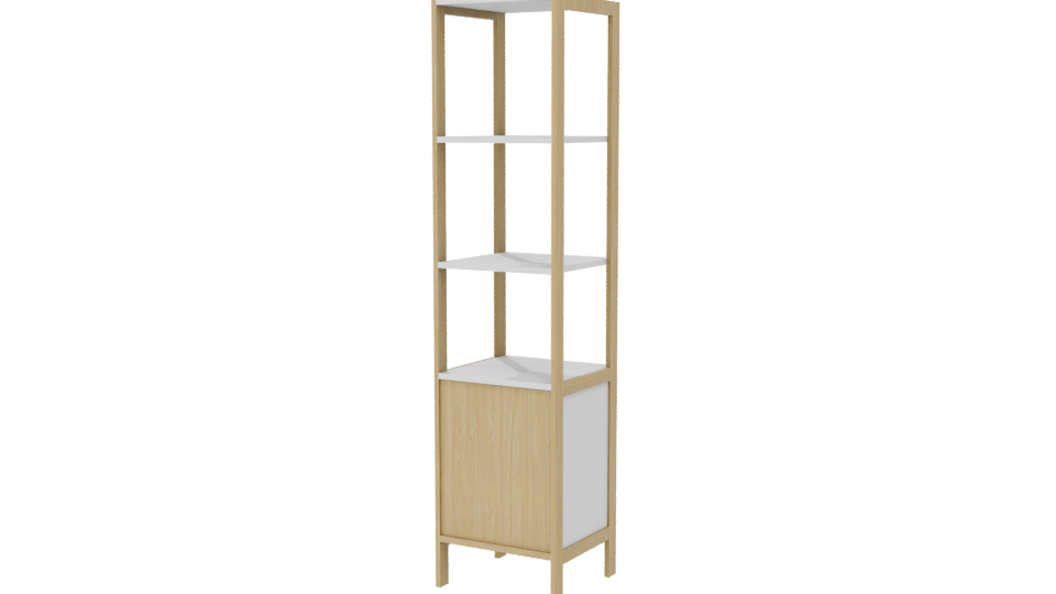Stylish Modern Storage Shelf 3D - Professional 3D Model Render 6