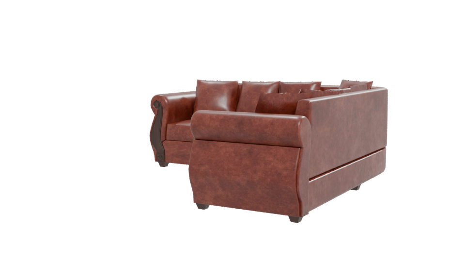 Vintage Leather Sofa Model 3D - Professional 3D Model Render 12