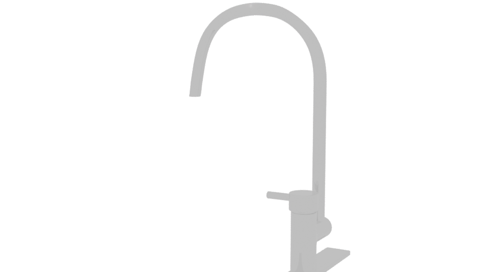 Sleek Modern Kitchen Faucet 3D Model - Professional 3D Model Render 3