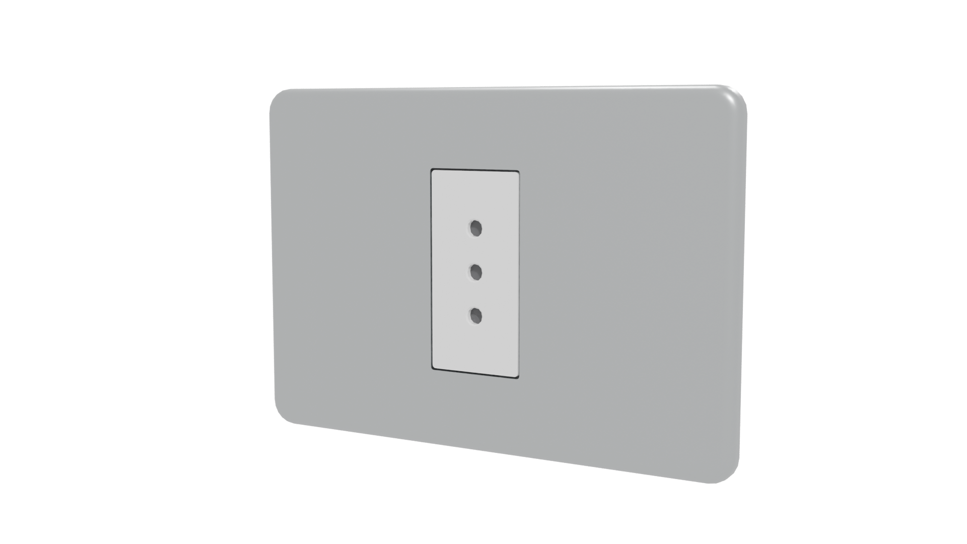 Sleek Metallic Switch Plate 3D Model - Professional 3D Model Render 12