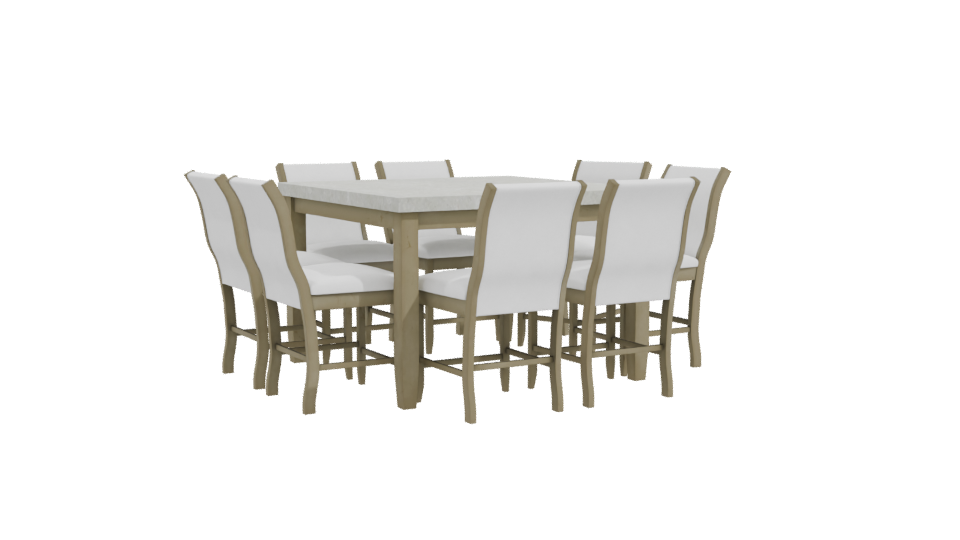 Elegant Dining Table Set 3D - Professional 3D Model Render 10