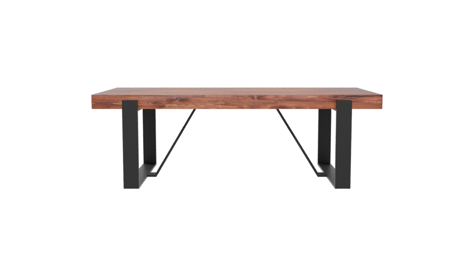 Stylish Wooden Dining Table 3D - Professional 3D Model Render 5