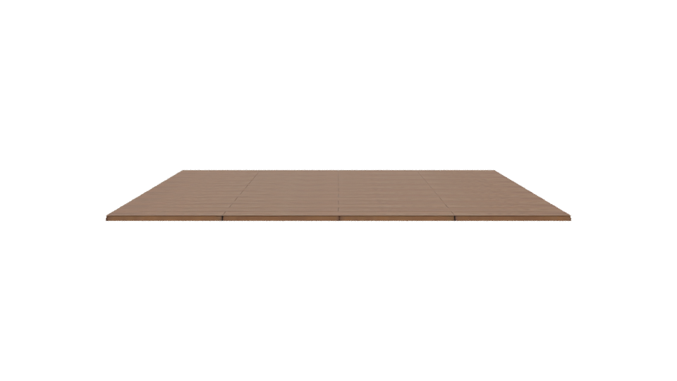 Wooden Panel Floor 3D Model - Professional 3D Model Render 5