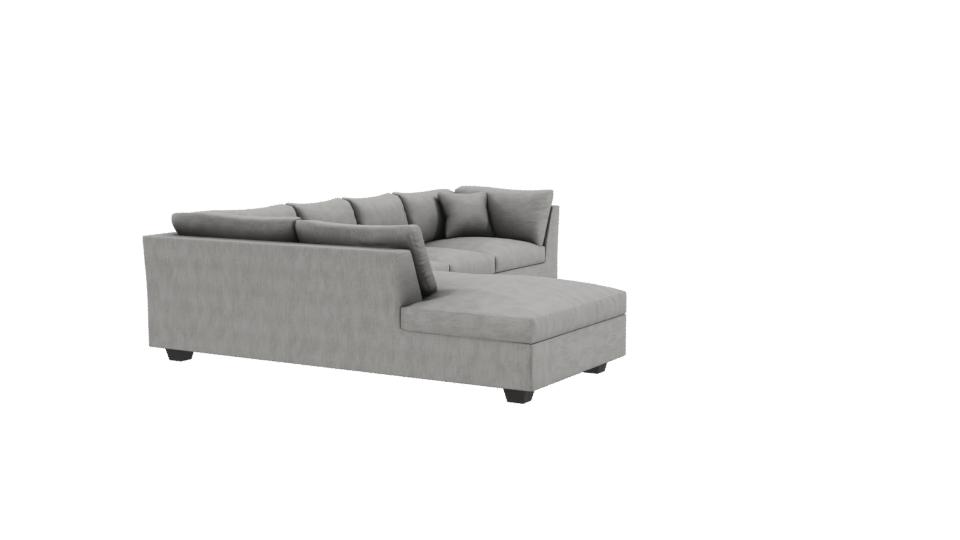 Modern L-Shaped Sofa 3D Model - Professional 3D Model Render 9