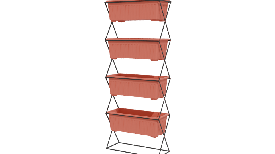 Vertical Planter Rack 3D Model - Professional 3D Model Render 12
