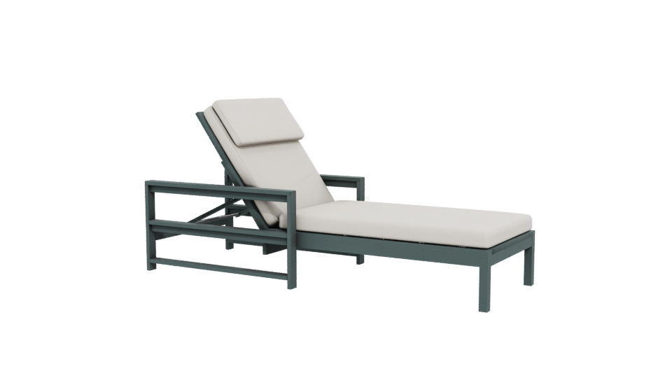 Stylish Outdoor Lounger 3D Model - Professional 3D Model Render 12
