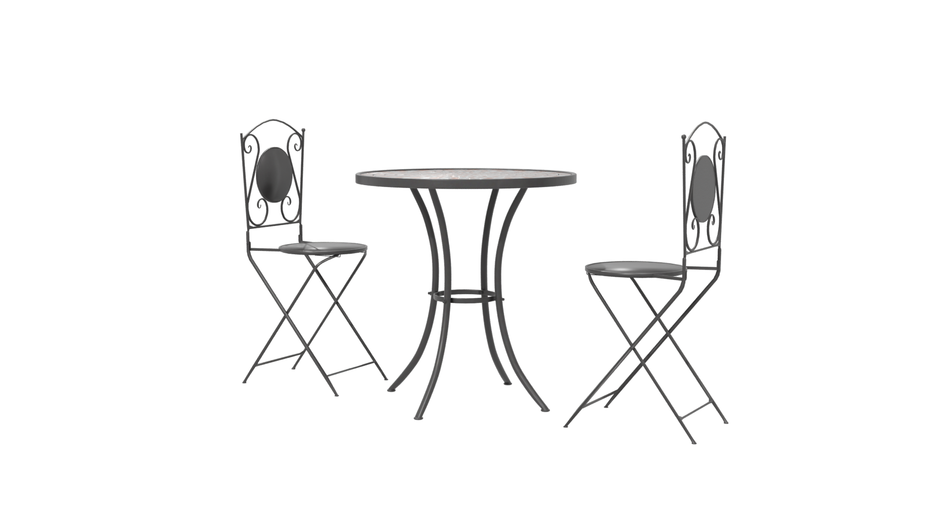 Stylish Bistro Table Set 3D - Professional 3D Model Render 6
