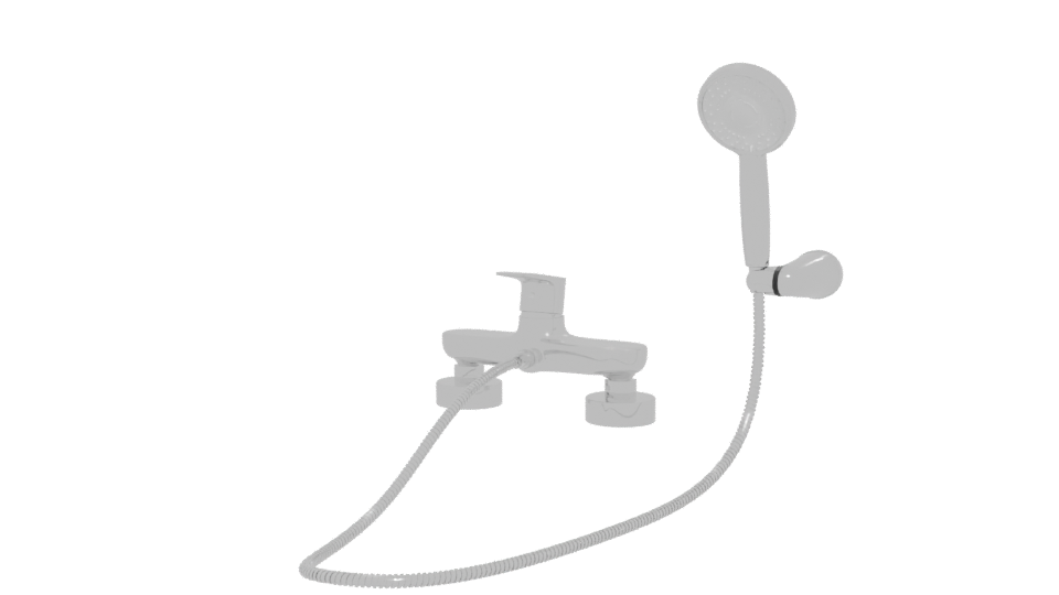 Stylish Shower Head Assembly 3D - Professional 3D Model Render 12