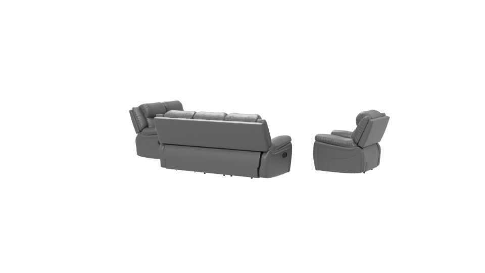 Comfortable Reclining Sofa Set 3D - Professional 3D Model Render 6