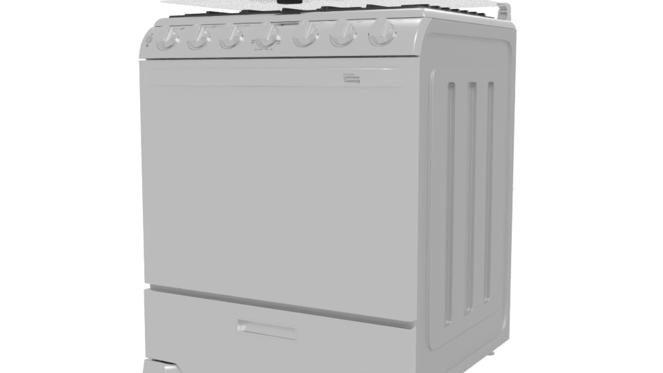 Stylish Modern Gas Range 3D - Professional 3D Model Render 12