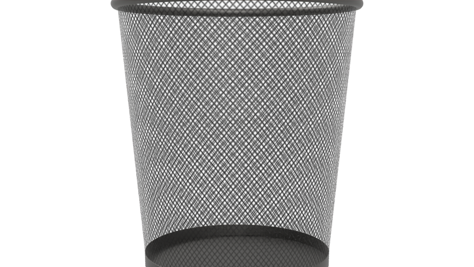 Stylish Wire Mesh Wastebasket 3D Model - Professional 3D Model Render 5
