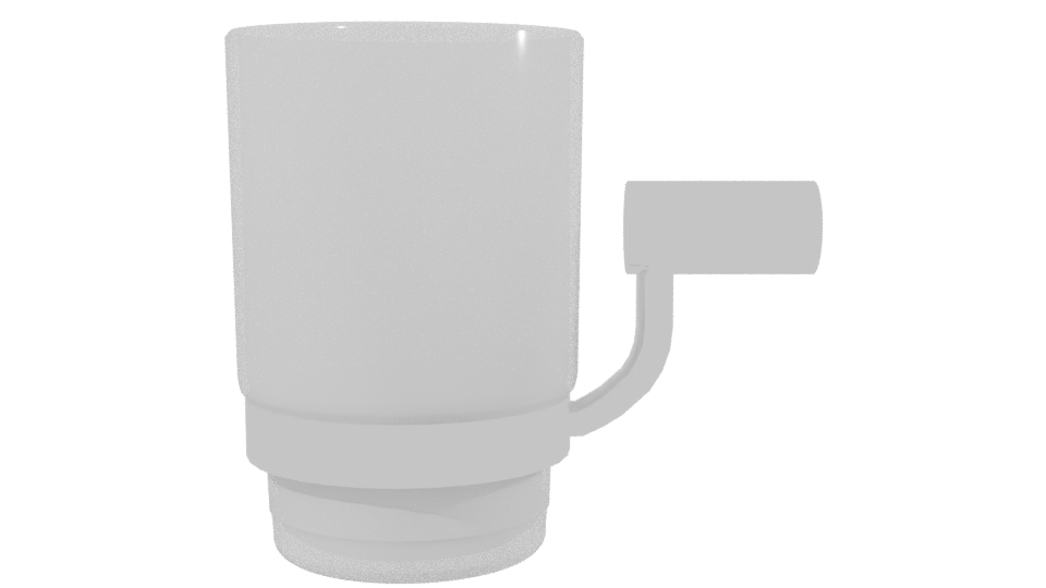 Stylish Glass Tumbler with Metal Base 3D Model - Professional 3D Model Render 2