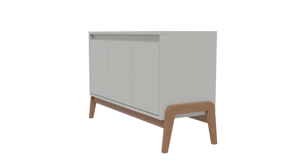 Stylish Modern Wooden Cabinet 3D - Professional 3D Model Render 13