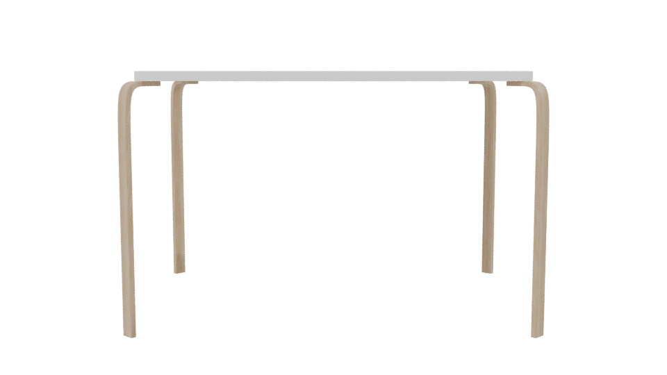 Minimalist Wooden Dining Table 3D - Professional 3D Model Render 2