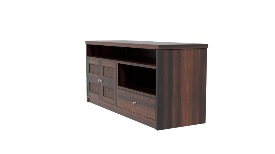 Stylish Wooden Media Console 3D - Professional 3D Model Render 13