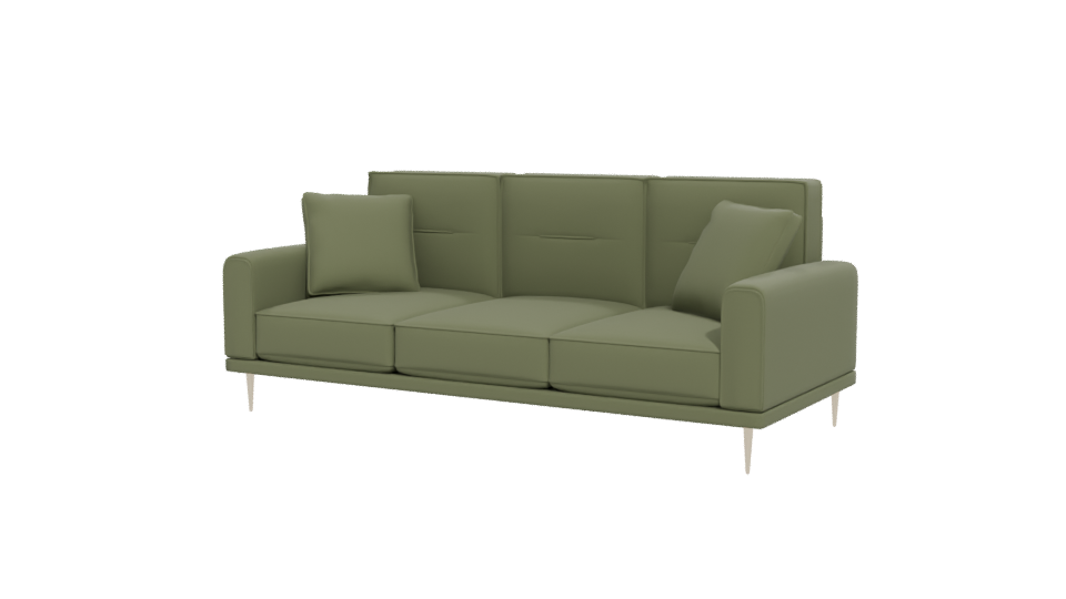 Modern Green Sofa 3D Model - Professional 3D Model Render 12