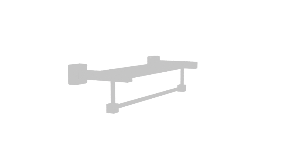 Stylish Wall-Mounted Rack 3D - Professional 3D Model Render 9