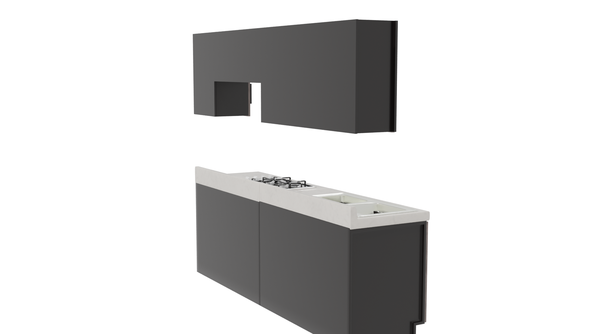 Cocina Integral Monaco 3D Model - Professional 3D Model Render 7