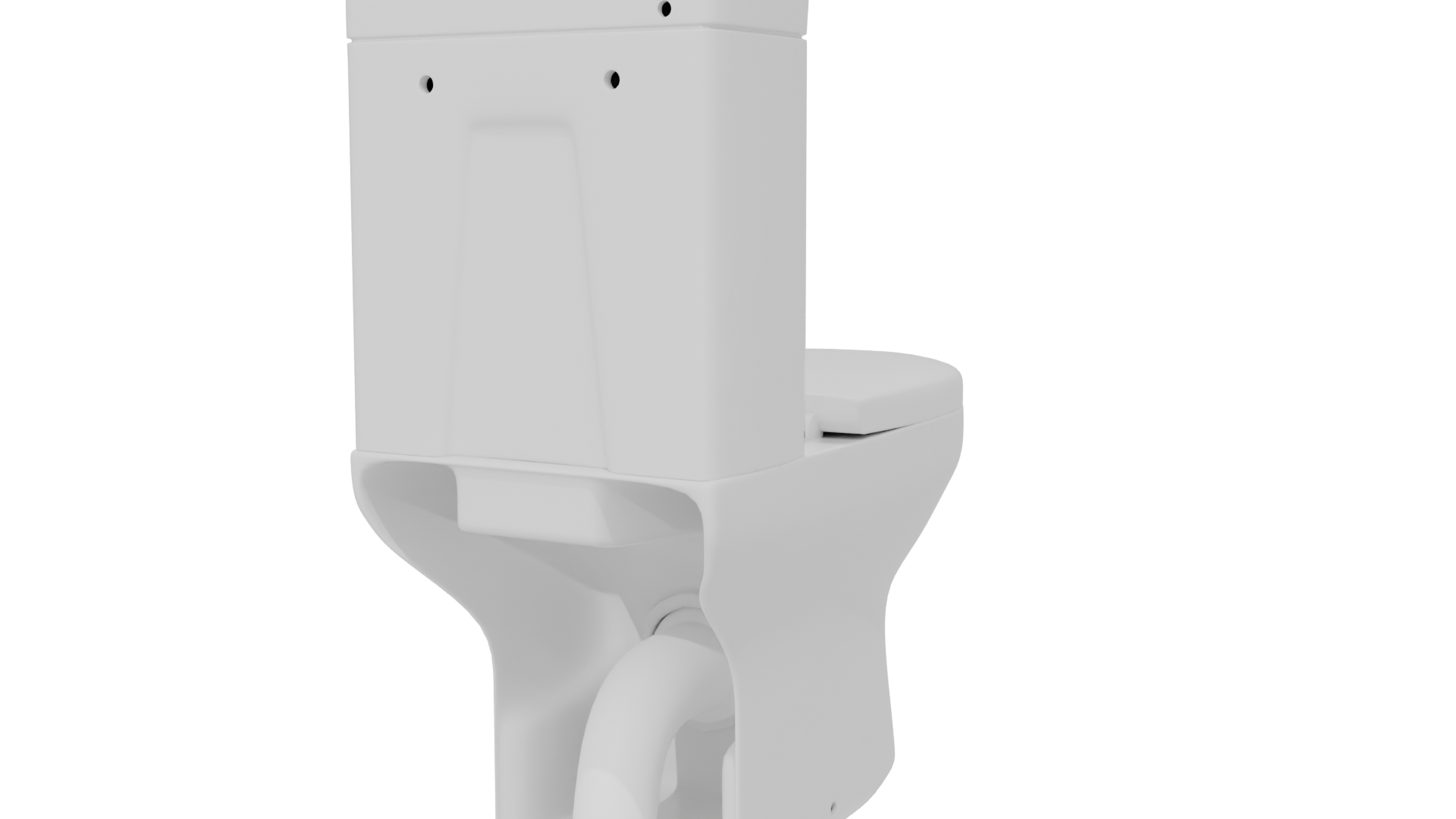 Two Pieces Girona Blanco Toilet Model - Professional 3D Model Render 6