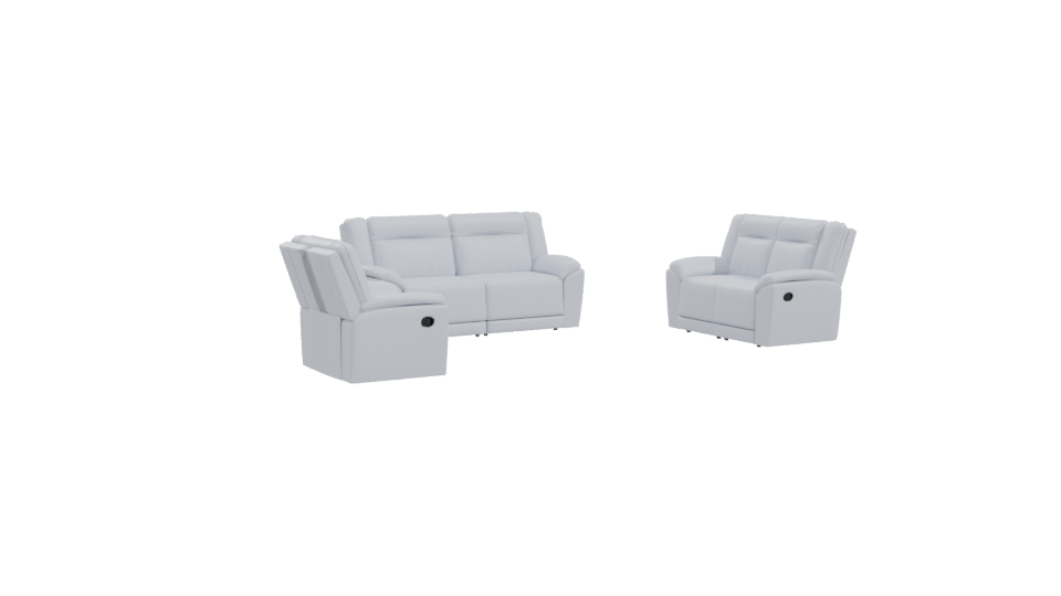 Contemporary Reclining Sofa Set 3D Model - Professional 3D Model Render 10