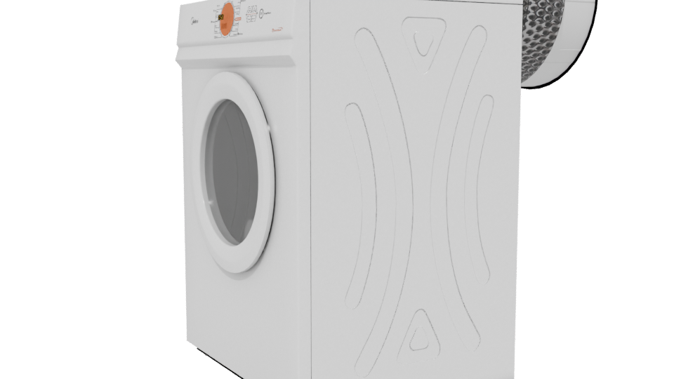 Modern Household Dryer 3D Model - Professional 3D Model Render 13