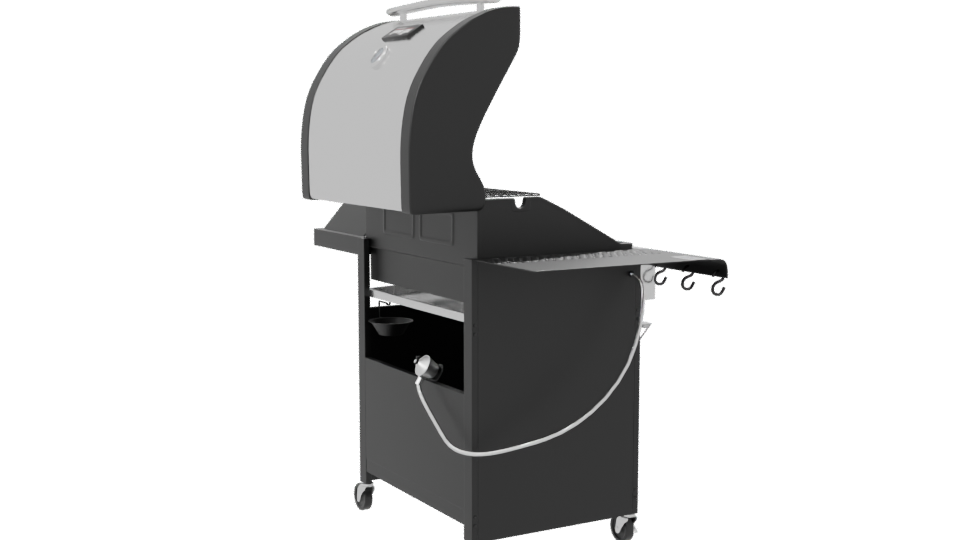 Stylish Outdoor Gas Grill 3D - Professional 3D Model Render 7