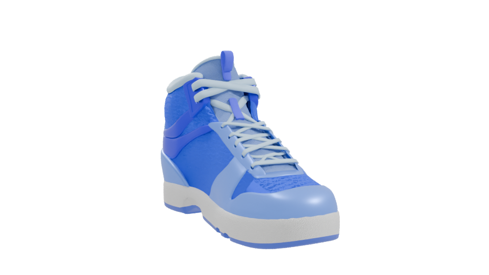 Stylish Blue Sneaker 3D Model - Professional 3D Model Render 10