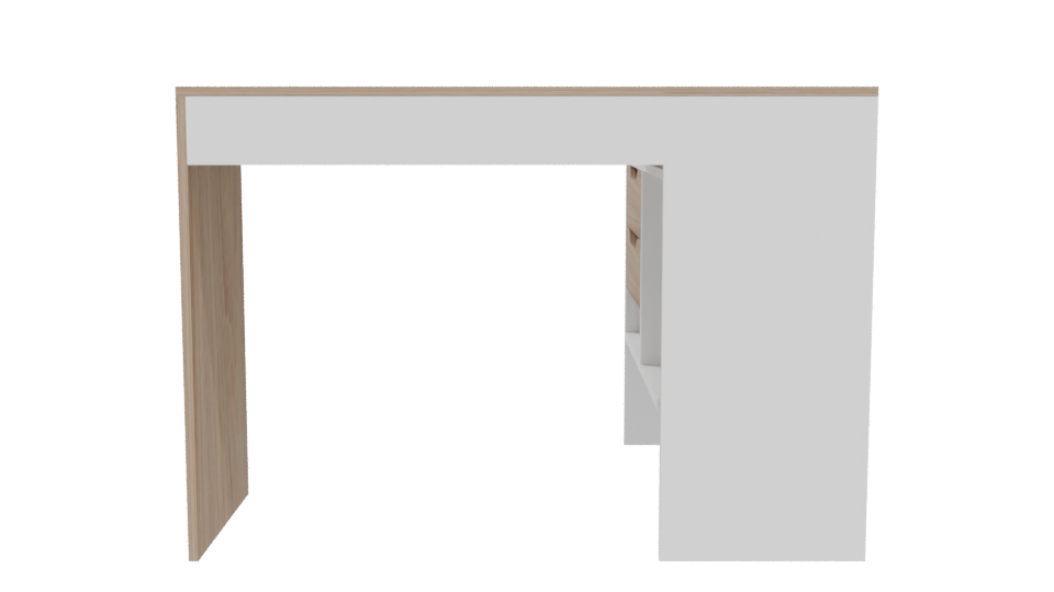 Stylish L-Shaped Desk Model - Professional 3D Model Render 5