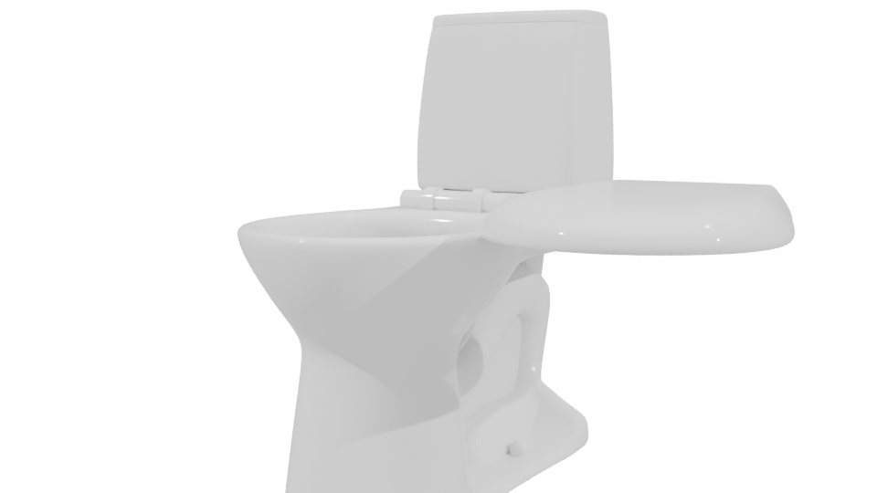Contemporary Ceramic Toilet 3D Model - Professional 3D Model Render 3