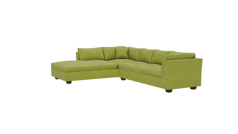 Stylish Green Sectional Sofa 3D - Professional 3D Model Render 13