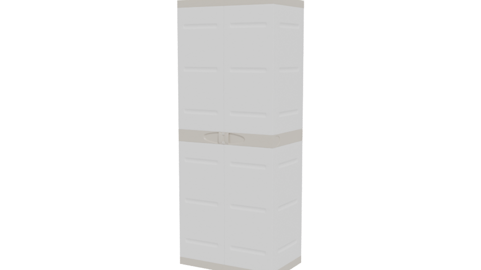 Beige Double Door Closet 3D - Professional 3D Model Render 12