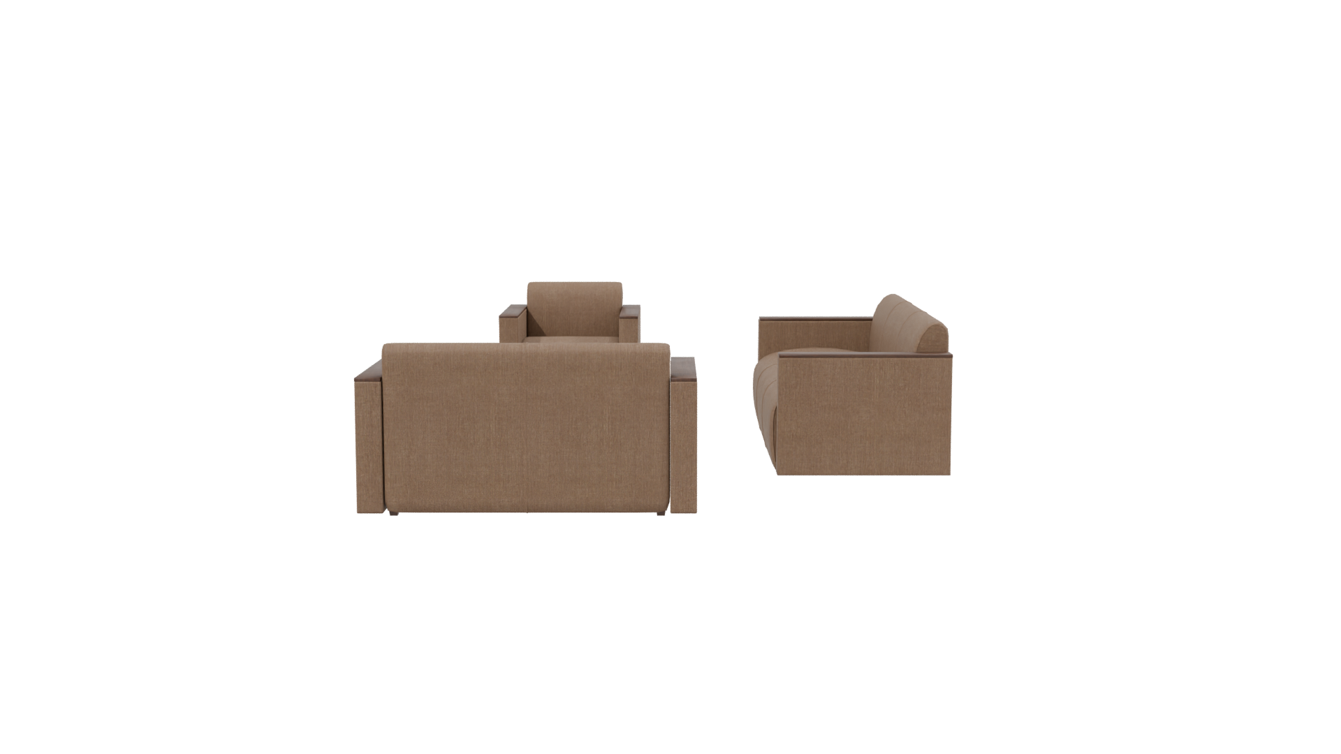 Contemporary Fabric Sofa Set 3D - Professional 3D Model Render 2