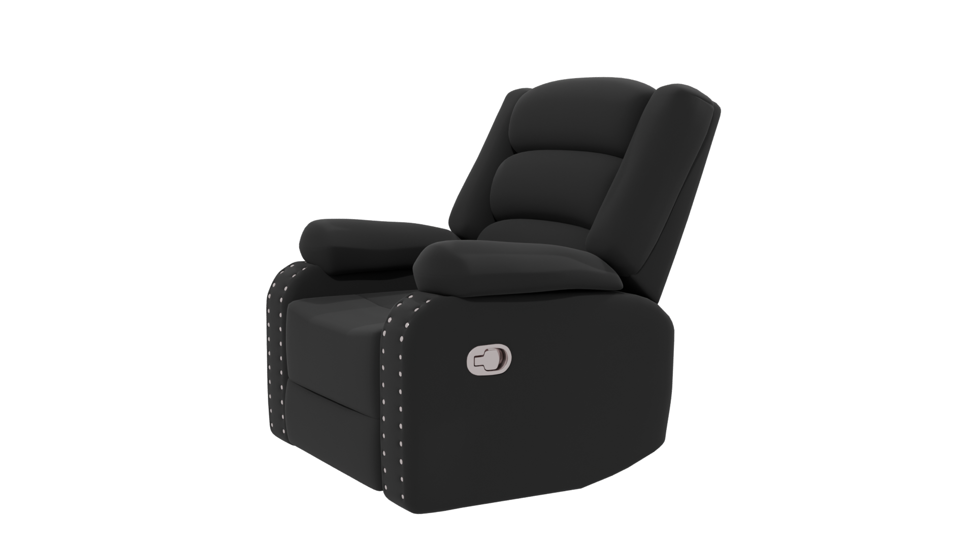 Contemporary Black Recliner Armchair 3D Model - Professional 3D Model Render 13