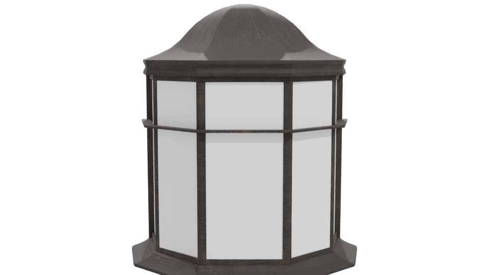 Elegant Octagonal Lantern Model - Professional 3D Model Render 11