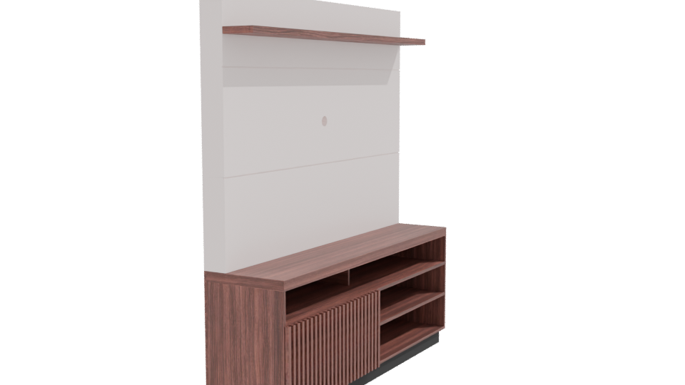 Modern Wooden TV Stand 3D Model - Professional 3D Model Render 9