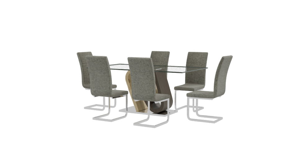 Rectangular Dining Table for 6 3D - Professional 3D Model Render 9