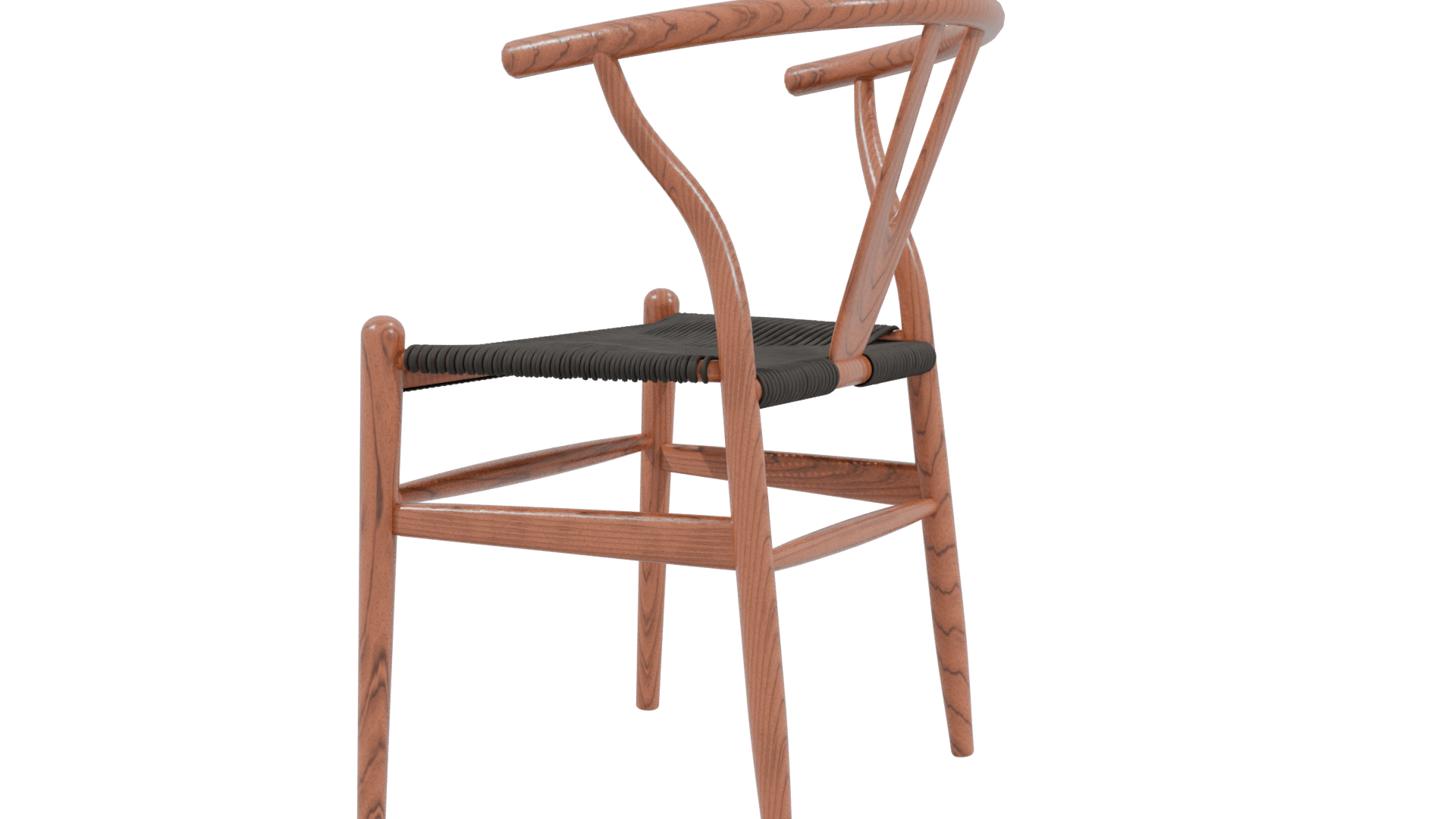 Stylish Wooden Dining Chair 3D Model - Professional 3D Model Render 3