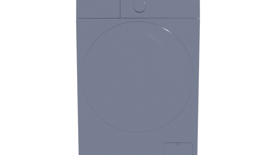 Modern Front-Loading Washing Machine 3D - Professional 3D Model Render 11