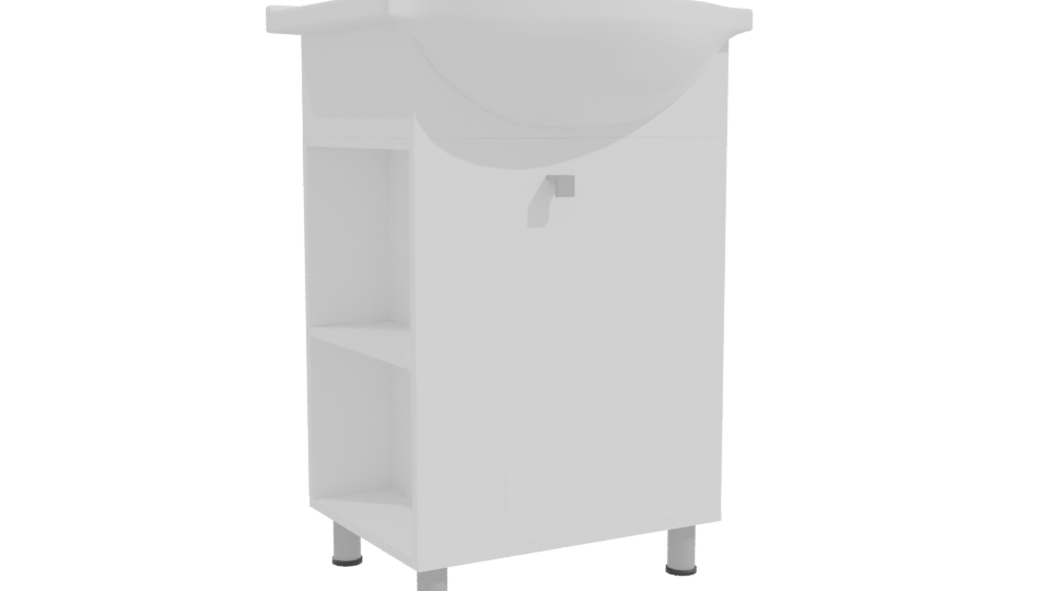 Minimalist Bathroom Sink Unit 3D Model - Professional 3D Model Render 10