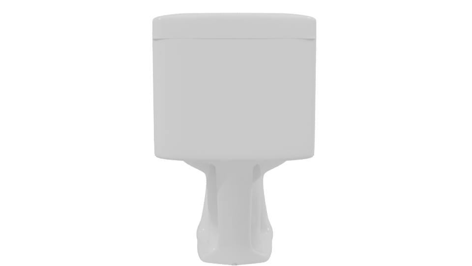 Stylized White Toilet Model 3D - Professional 3D Model Render 2