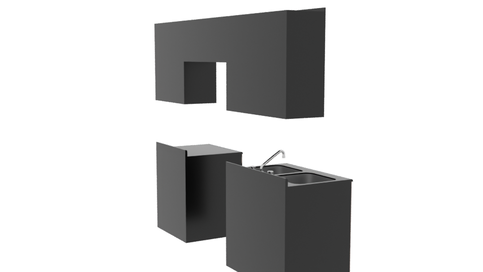 Stylish Kitchen Cabinet Set 3D - Professional 3D Model Render 7