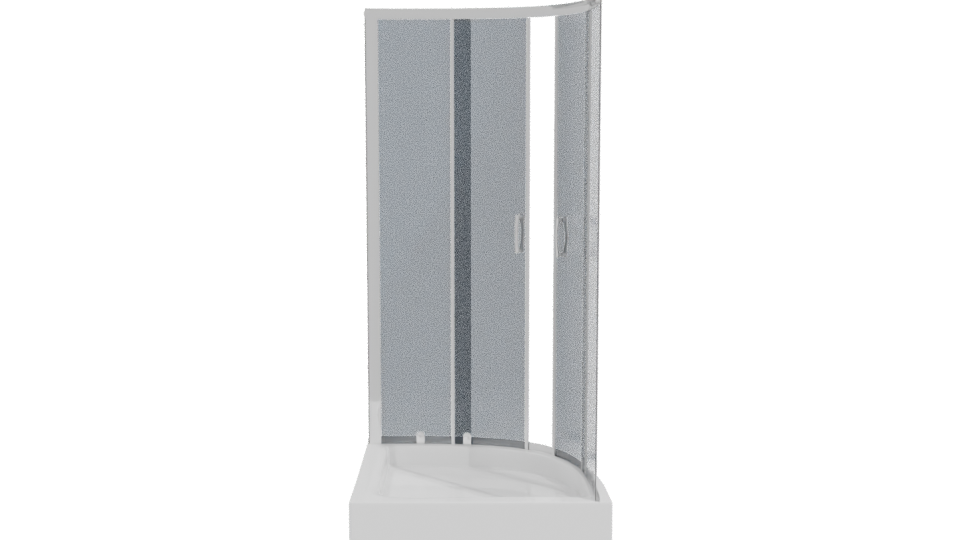 Elegant Corner Shower Unit 3D - Professional 3D Model Render 11