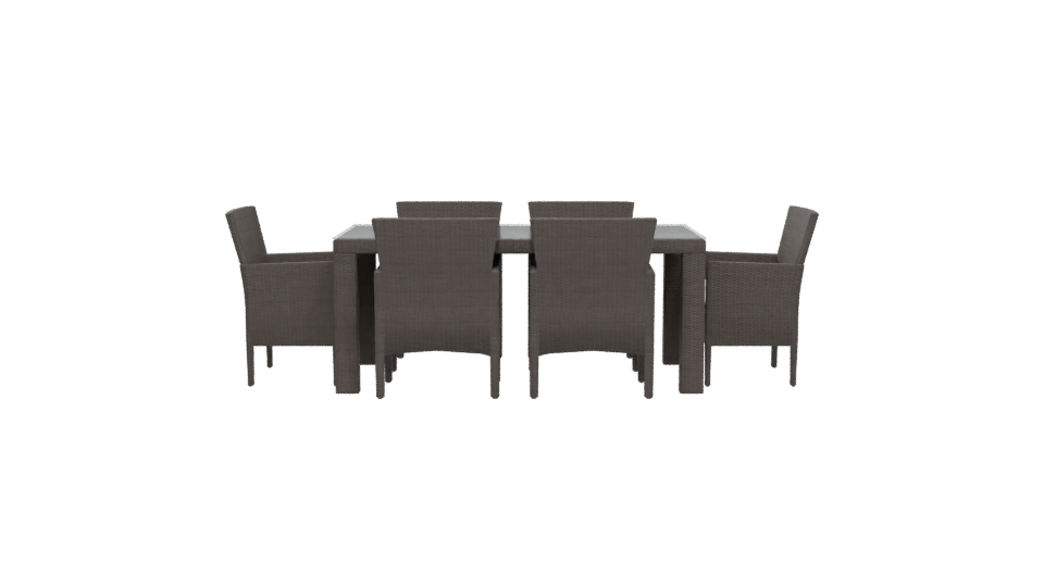 Elegant Outdoor Dining Set 3D - Professional 3D Model Render 5