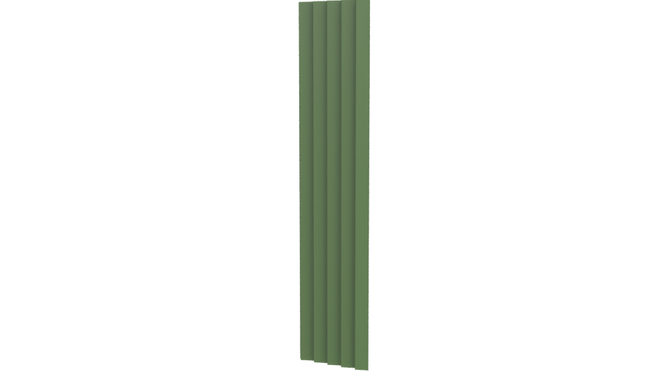 Stylized Green Vertical Panel 3D Model - Professional 3D Model Render 6