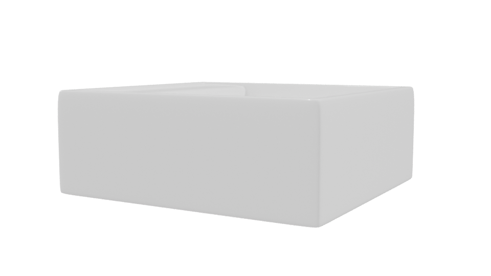 Minimalist Ceramic Sink Model - Professional 3D Model Render 9