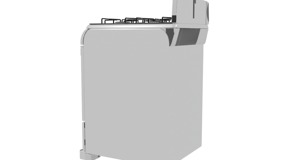 Stylish Gas Range Stove Model - Professional 3D Model Render 3