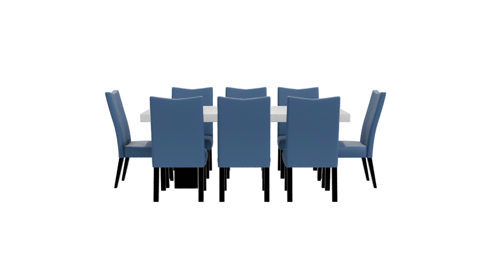 Modern Dining Table Set 3D - Professional 3D Model Render 11