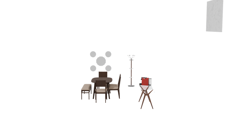 Stylish Modern Dining Room Set - Professional 3D Model Render 2