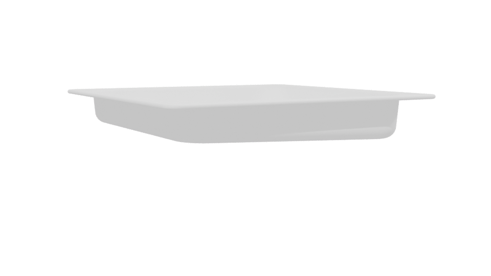 Square Enamel Bath Sink 3D - Professional 3D Model Render 13